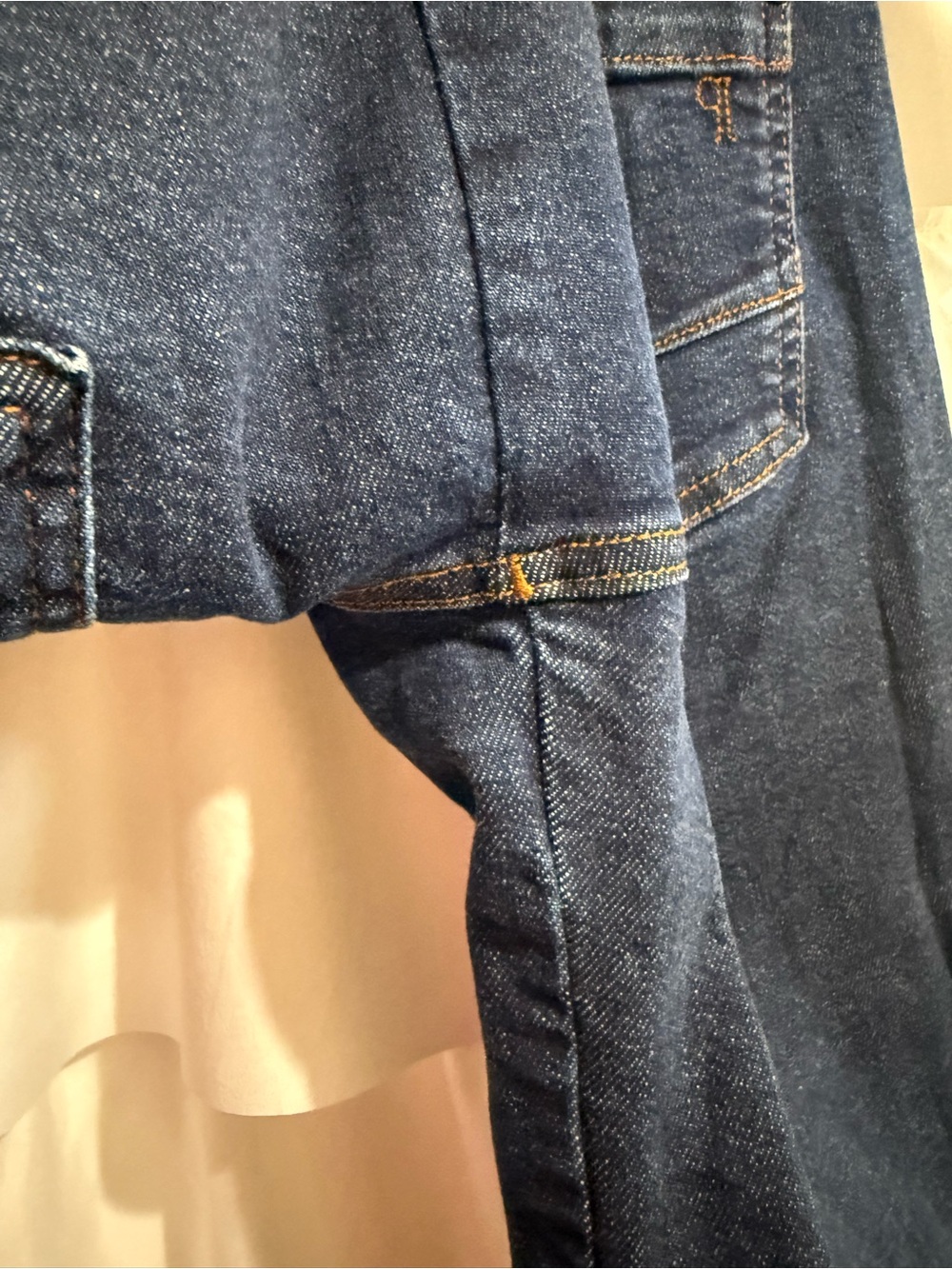 The Kit Cropped High-Rise Wide-Leg Utility Trousers by Pilcro- Dark Blue - Picture 8 of 11
